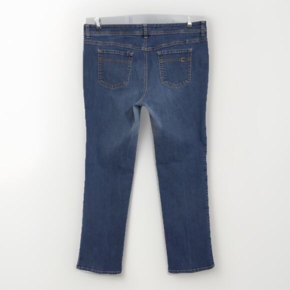 Chicos Jeans 2.5 Short (14) 36x28 Mid Wash/Rise Straight Stretch Denim Staple - Picture 10 of 13